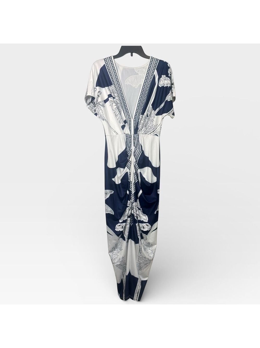 Commense Printed Deep V-Neck Midi Dress - Picture 4 of 8